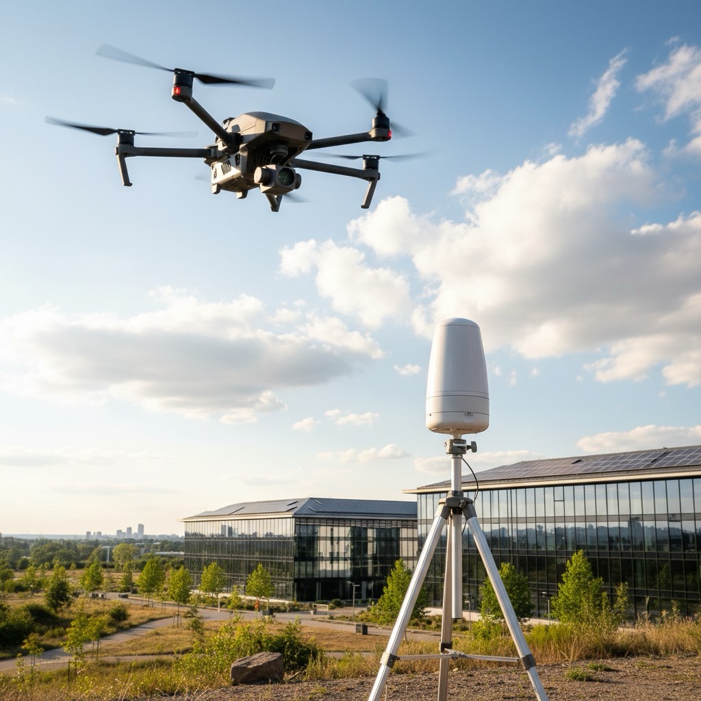 Meteostation zur Erfassung von Wetterdaten für Drohneninspektionen